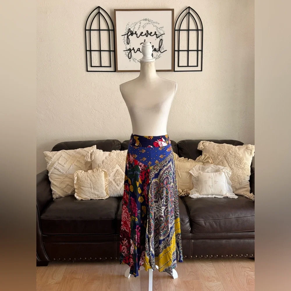 Anthropologie Moulinette Soeurs Teresita Scarf Printed 2 Piece SET Skirt & Top